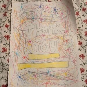 Vibrant Multicolor Thank You Card